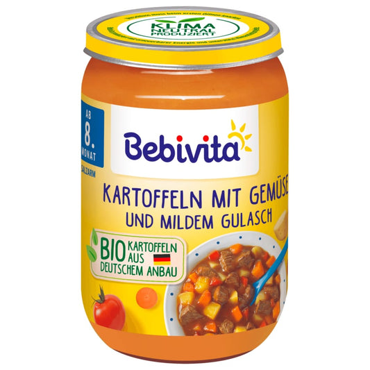 Bebivita Bio Kartoffeln mit Gemüse und Gulasch 220g