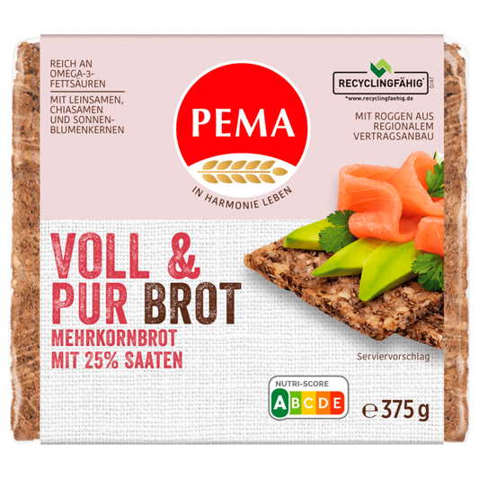 Pema Voll & Pur Mehrkornbrot 375g