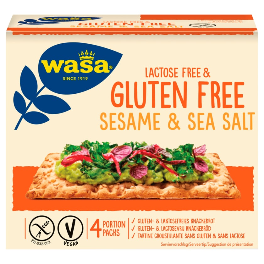 Wasa Knäckebrot Sesame & Sea Salt glutenfrei 240g