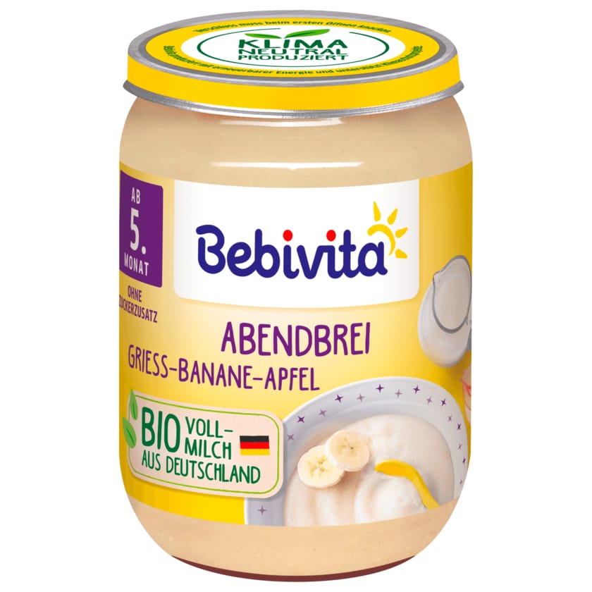 Bebivita Abendbrei Griess-Banane-Apfel Bio 190g