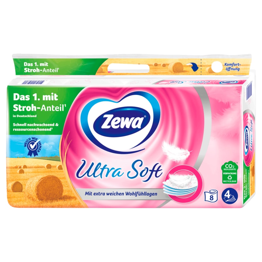 Zewa Ultra Soft Toilettenpapier 4-lagig 8x150 Blatt