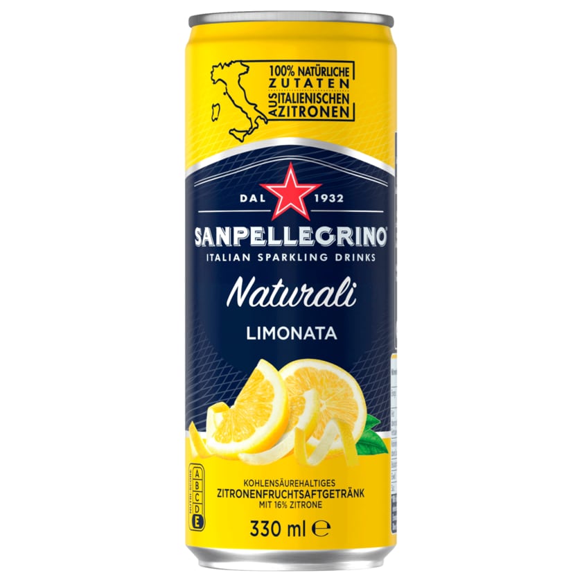 San Pellegrino Naturali Limonata 0,33l (inkl. 0,25€ Pfand)