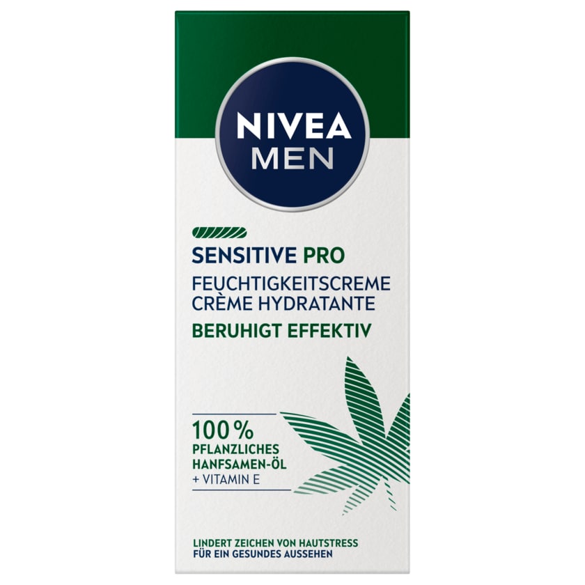 NIVEA Men Feuchtigkeitscreme Sensitive Pro Hanfsamen-Öl 75ml