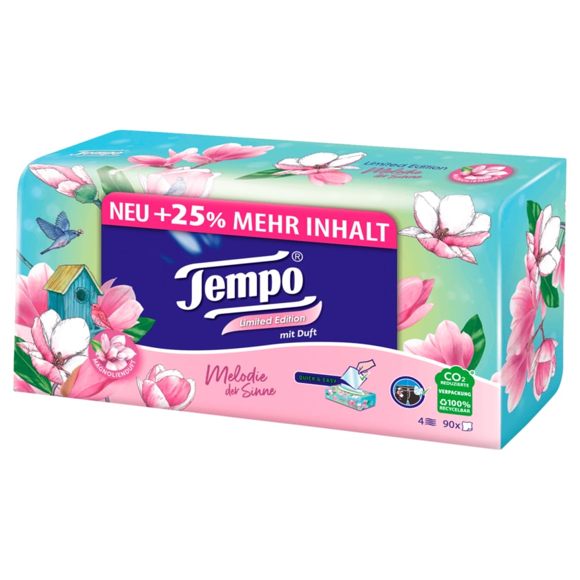 Tempo mit Magnolienduft Melodie der Sinne 90 Tücher