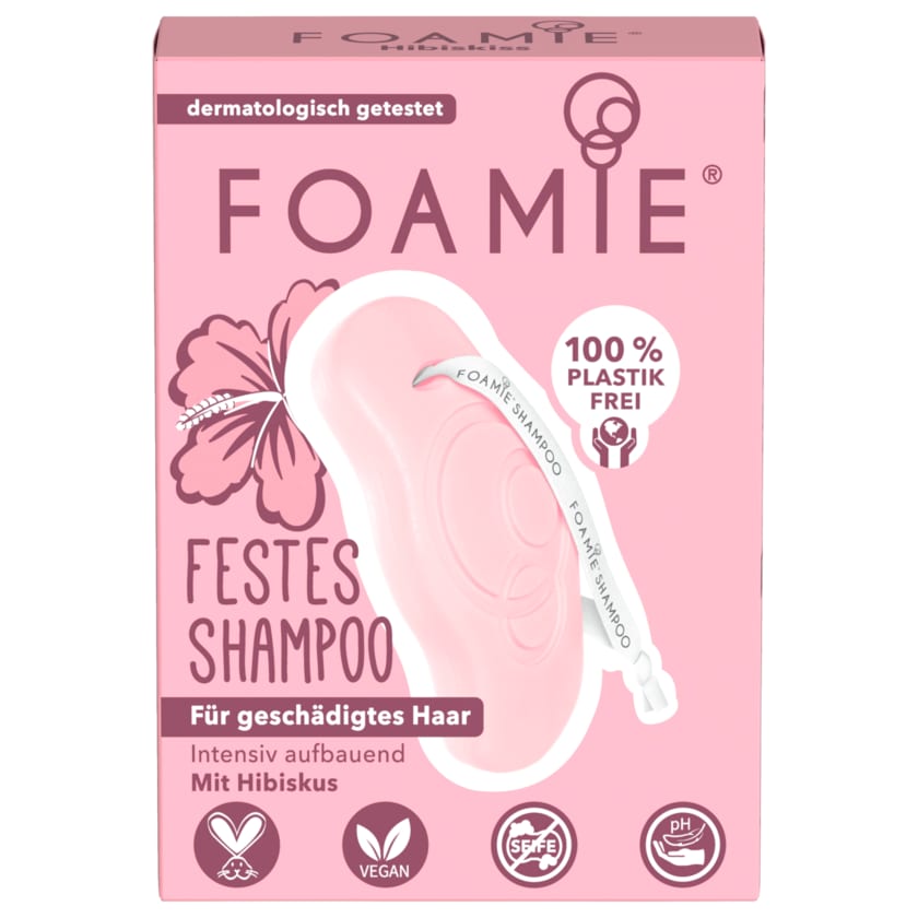 Foamie festes Shampoo geschädigtes Haar Hibiskus 80g