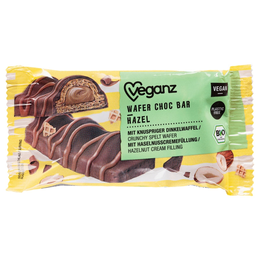 Veganz Bio Wafer Choc Bar Hazel vegan 30g