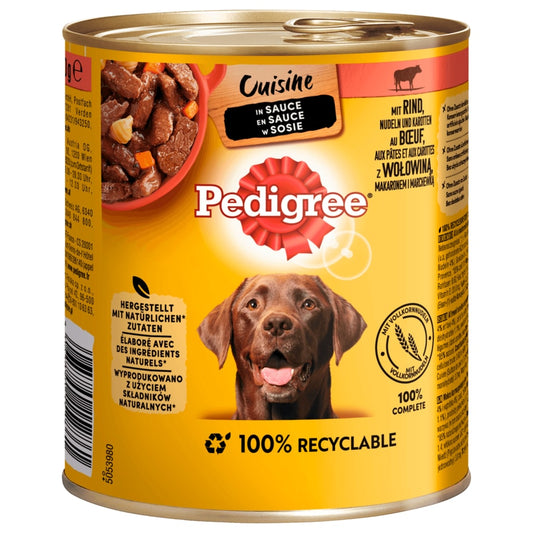 Pedigree Dose Cuisine in Sauce mit Rind, Nudeln...