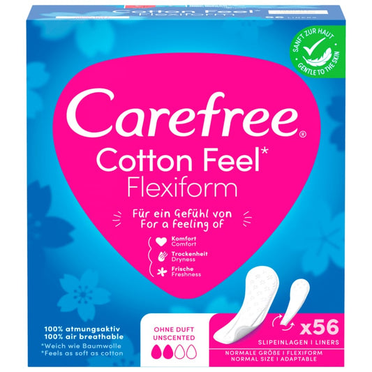 Carefree Slipeinlagen Cotton Feel Flexiform 56 Stück