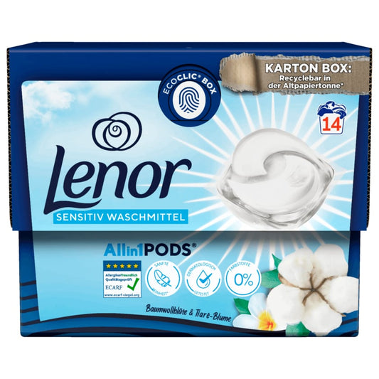 Lenor Universalwaschmittel All-in-1 Pods Sensitiv 270,2g, 14WL