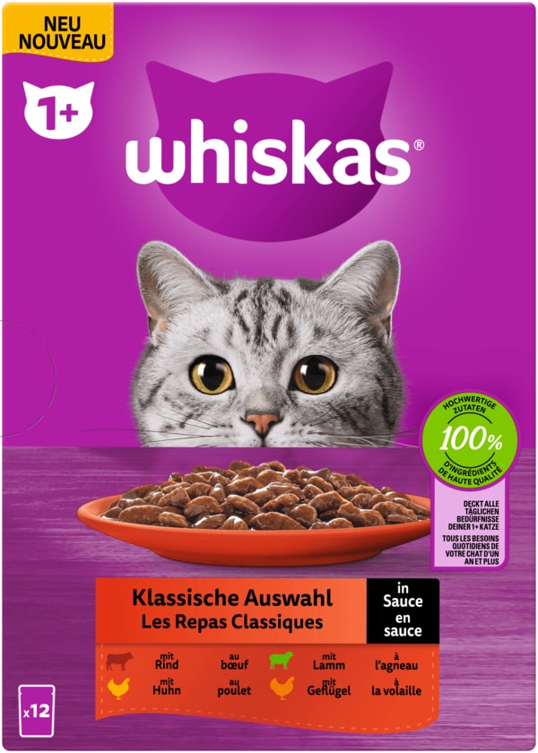 Whiskas Portionsbeutel Multipack 1+ Klassisch...