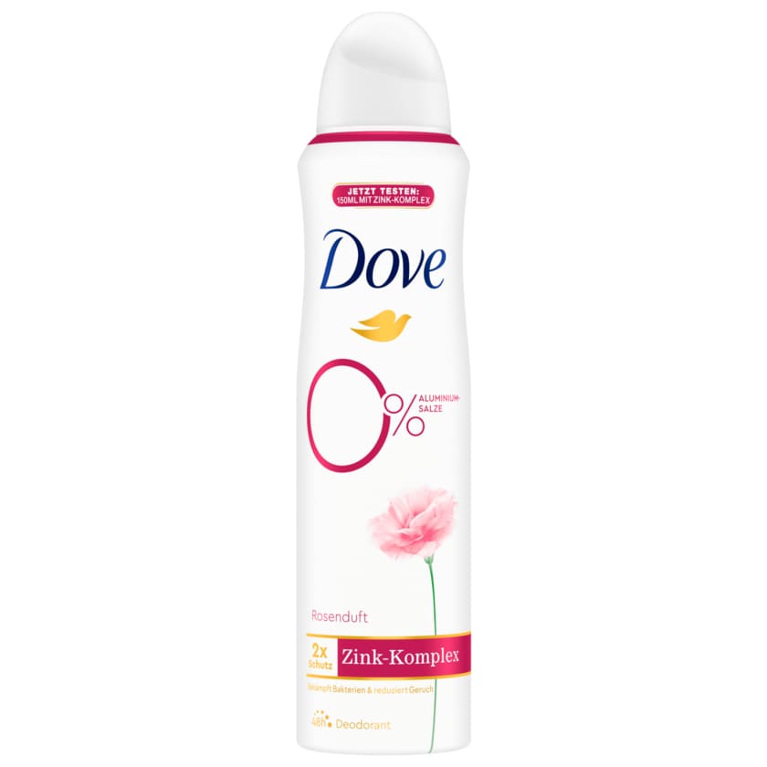 Dove Deospray Zink Komplex Rosenduft ohne Aluminium 150ml