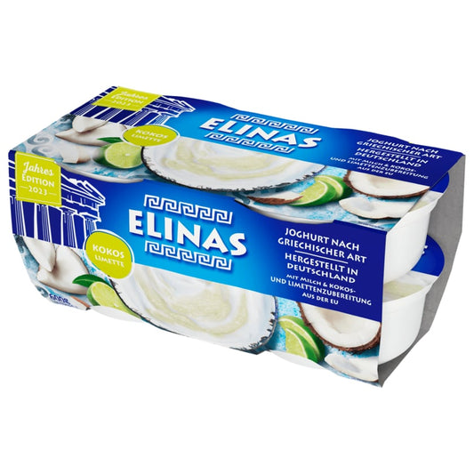 Elinas Joghurt nach Griechischer Art Kokos Limette 4x150g