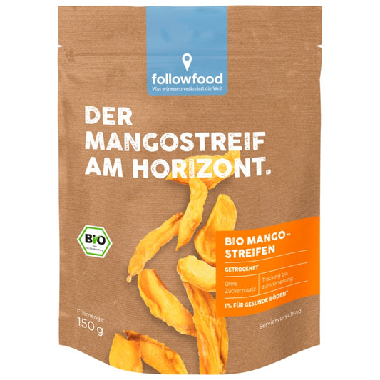 Followfood Bio Mangostreifen getrocknet 150g