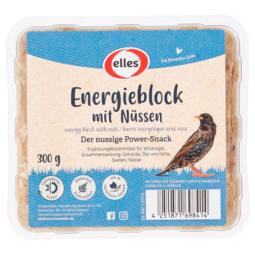 Elles Energieblock mit Nüssen 300g