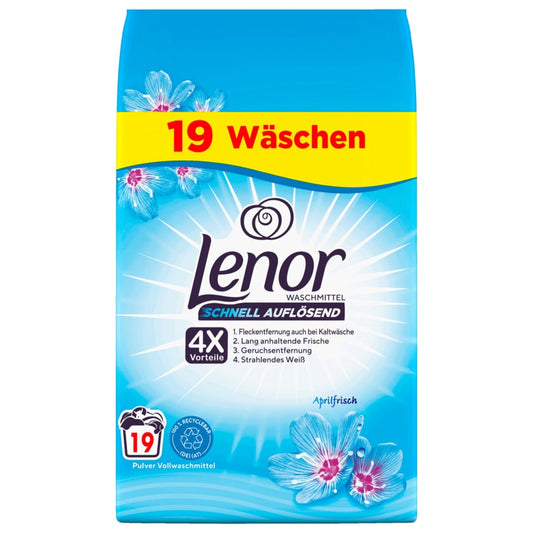 Lenor Vollwaschmittel Schnellauflösend Aprilfrisch 1,14kg, 19WL