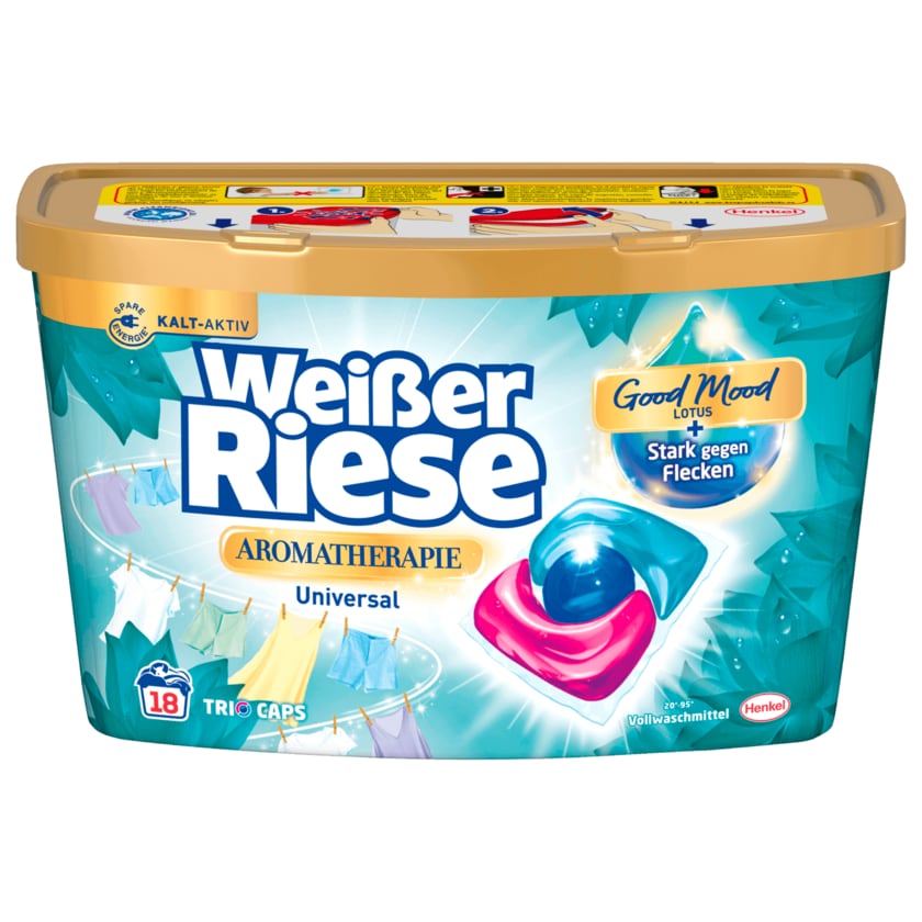 Weißer Riese Vollwaschmittel Caps Good Mood 216g, 18WL