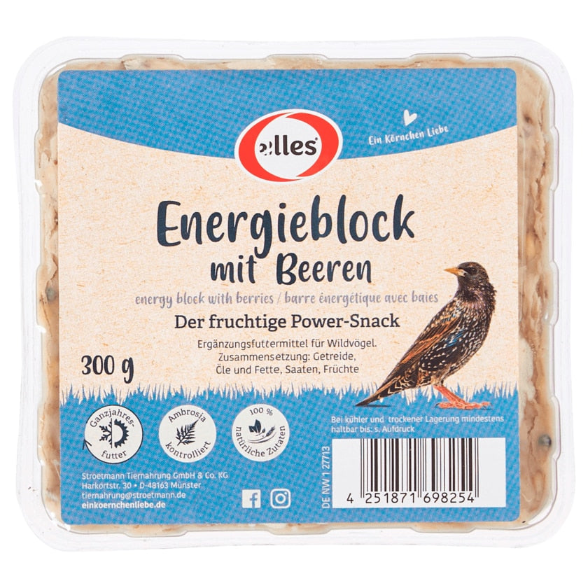 Elles Energieblock mit Beeren 300g