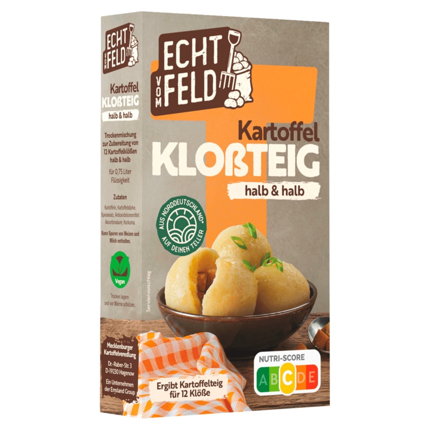 Echt vom Feld Kartoffel Kloßteig halb & halb 309g