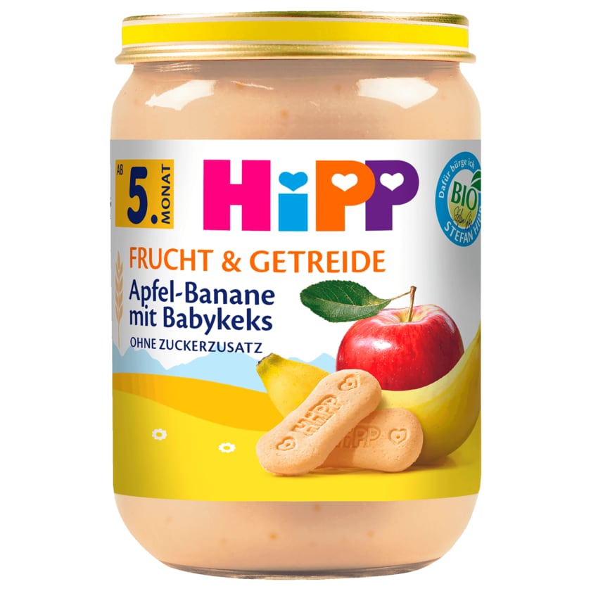 Hipp Bio Frucht & Getreide Apfel-Banane mit Babykeks 190g