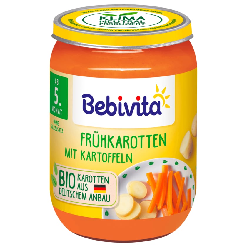 Bebivita Bio Frühkarotten mit Kartoffeln 190g