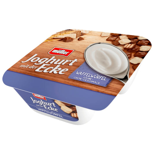 Müller Joghurt mit der Ecke Waffelwürfel 150g